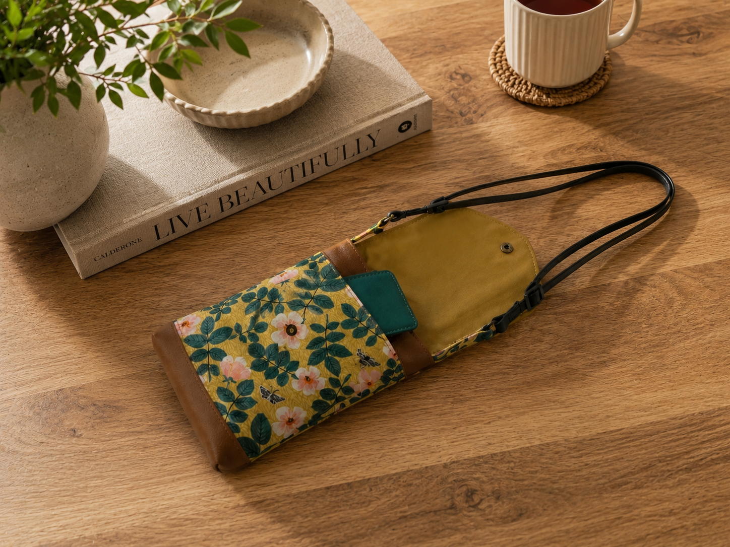 No-Zip Crossbody Bag - Honey & Herb