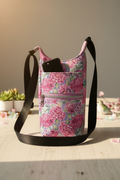 Peony bag on shelf - phone in slip pocket